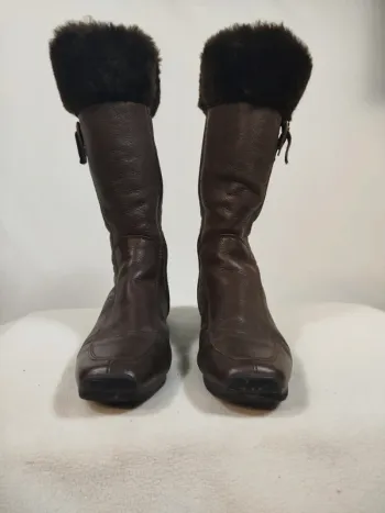 Bottes marron sans talon femme - Geox T 38