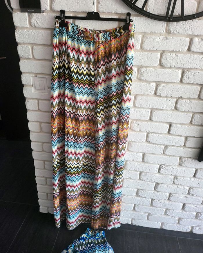 Lot Deux très longues robes bustier impression tendance