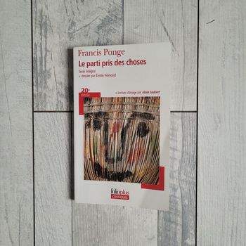 Livre Le parti pris des choses Francis Ponge
