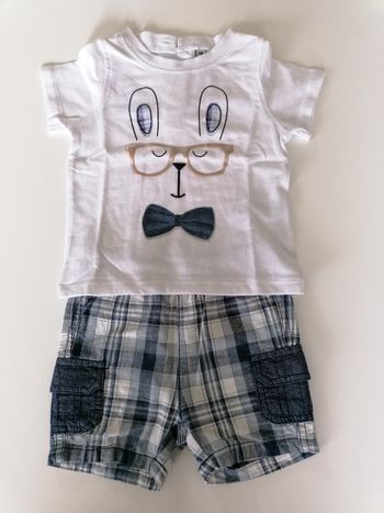 Ensemble short + tee shirt 6aucunemois