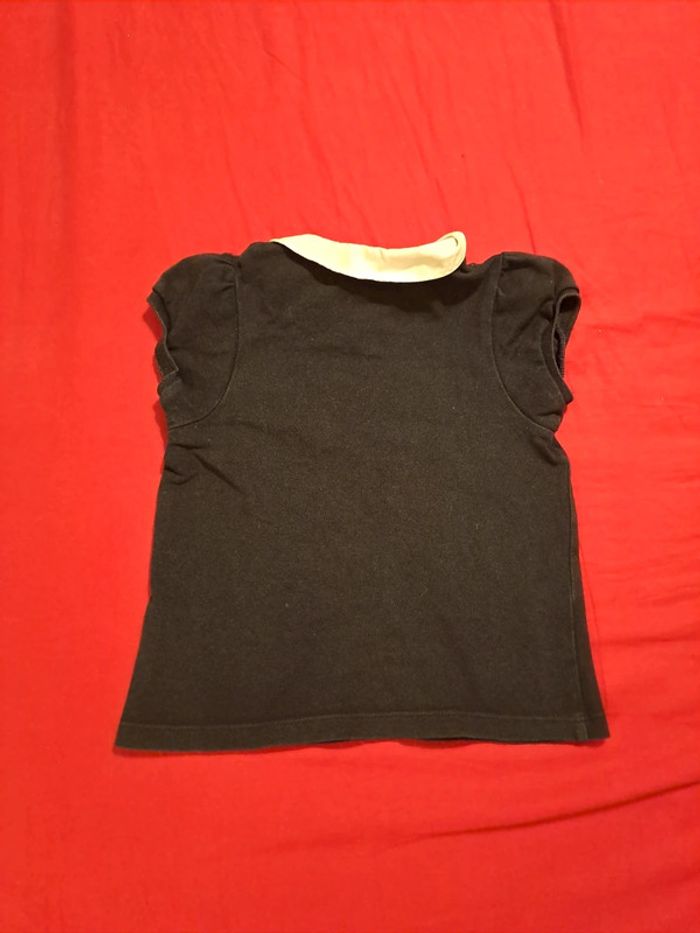 Polo marine col blanc taille 2 ans - photo numéro 3