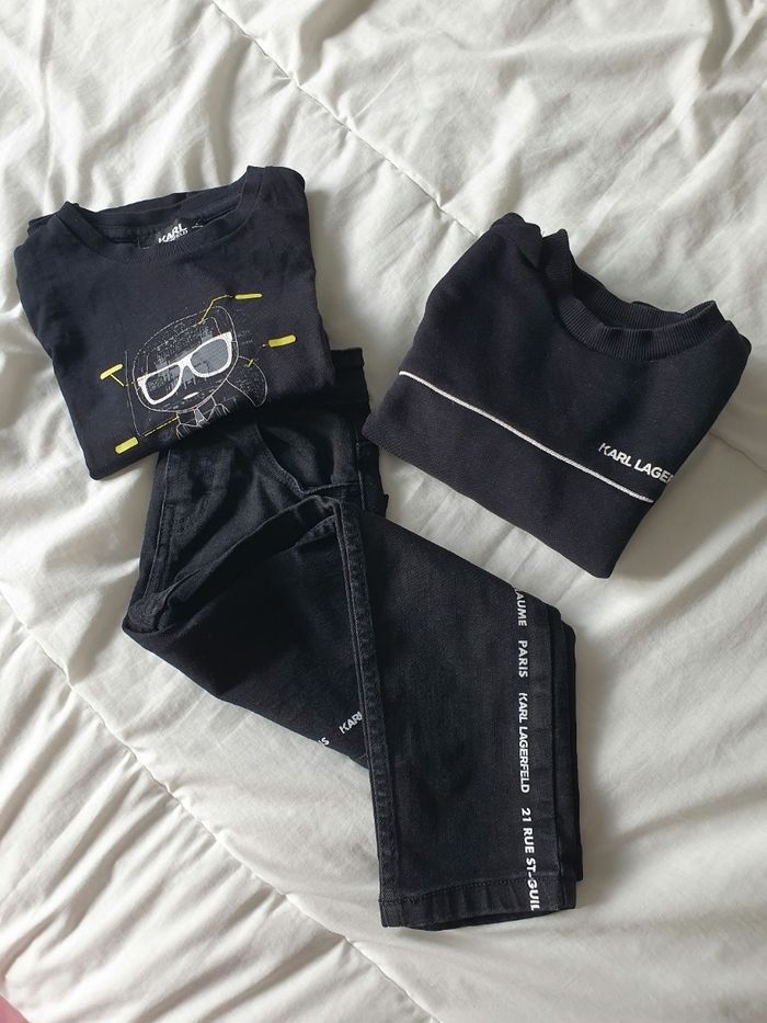 Ensemble garçon noir Karl Kagerfeld taille 4/5 ans