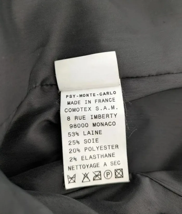 Veste zippé longue - PSY Monte Carlo by Alain Pierimarchi - taille 40 - photo numéro 5