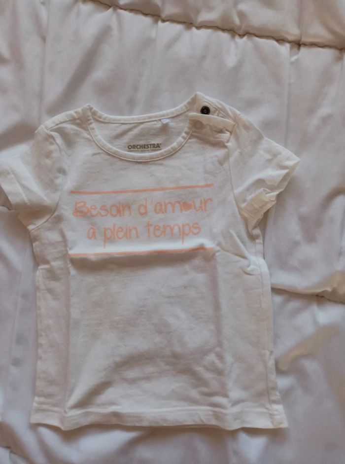 tee shirt fille 9 mois orchestra