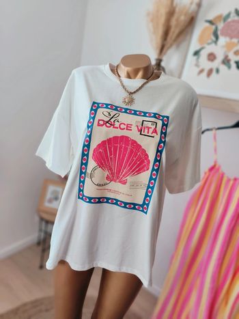 🌸 T-shirt Oversize La Dolce Vita Made in Italy 🇮🇹