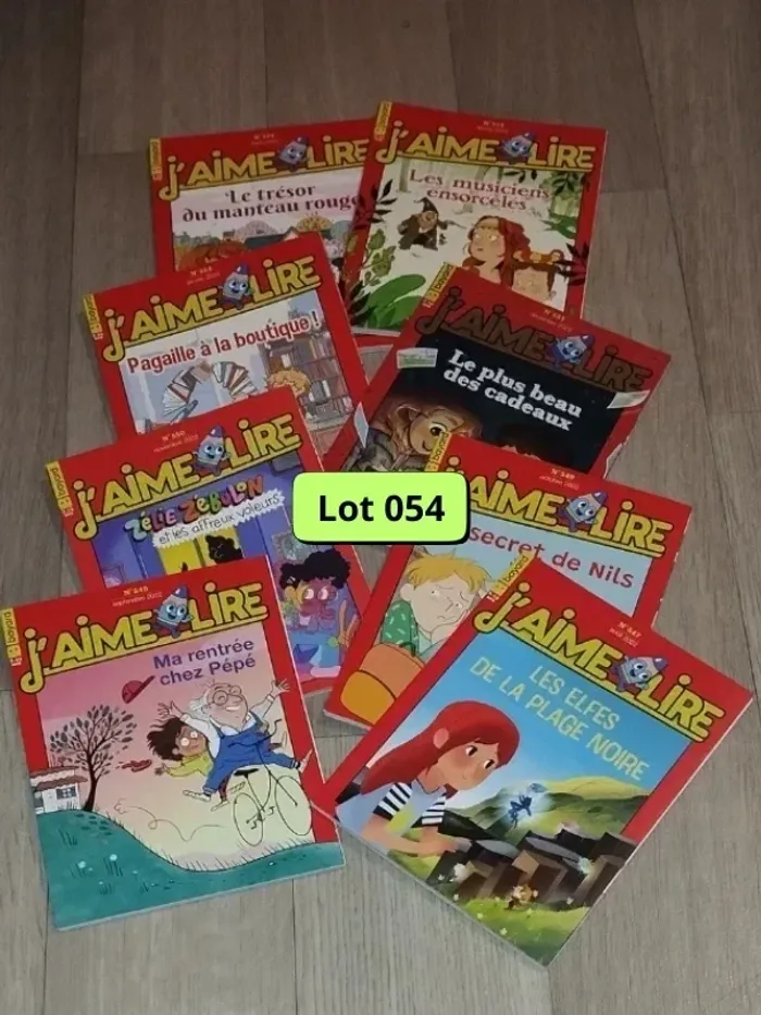 Lot de 8 magazines J’aime lire année 2022-23 L054
