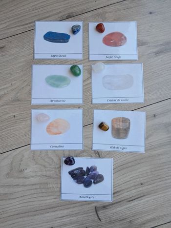 Cartes nomenclature + pierres véritables. Géologie