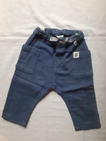 Pantalon bleu  léger en maille