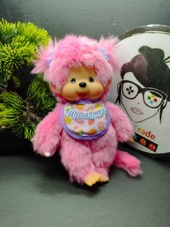 sekiguchi Monchhichi Frozen Fruit Peluche 20 Cm kiki rose singe bavoir Bandai
