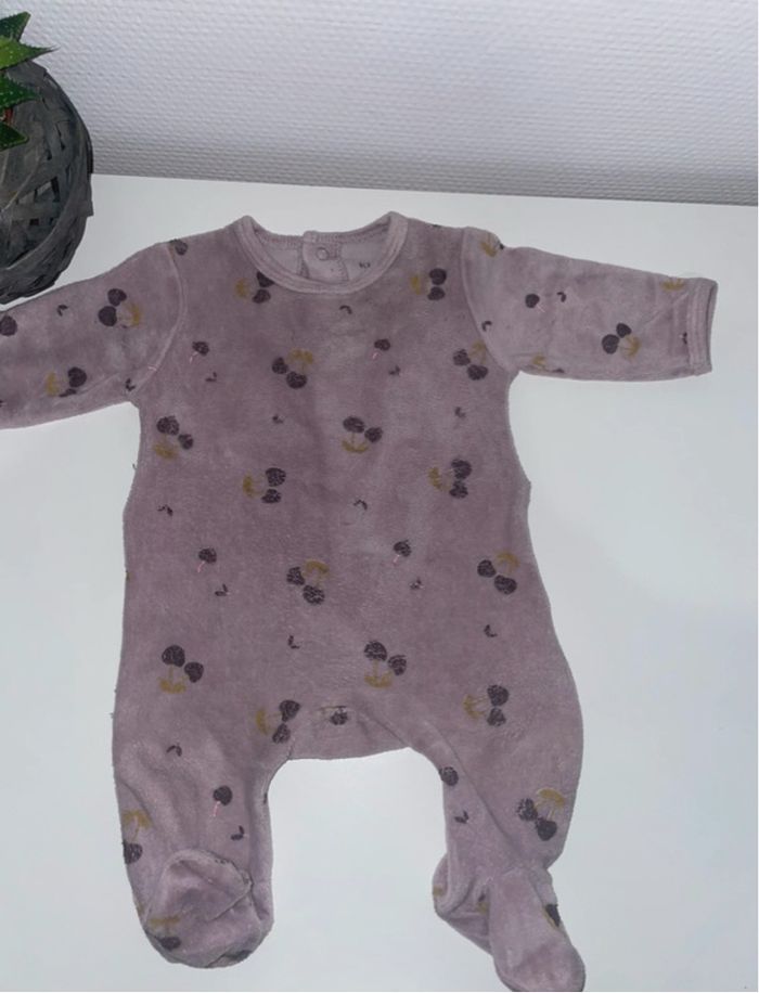 Pyjama velours dors bien - 1 mois - photo numéro 2