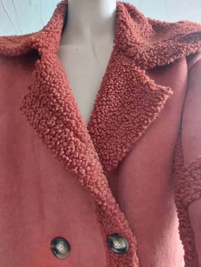 Manteau bouclée orange - photo numéro 3
