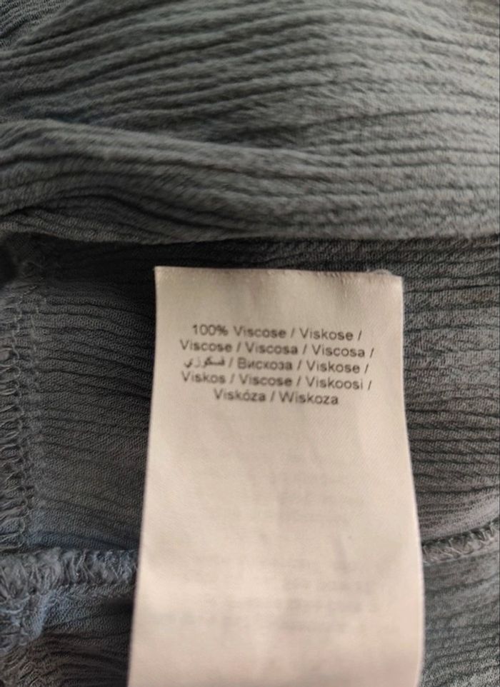 Robe longue fluide fines bretelles bleu-gris Taille S ICHI - photo numéro 9