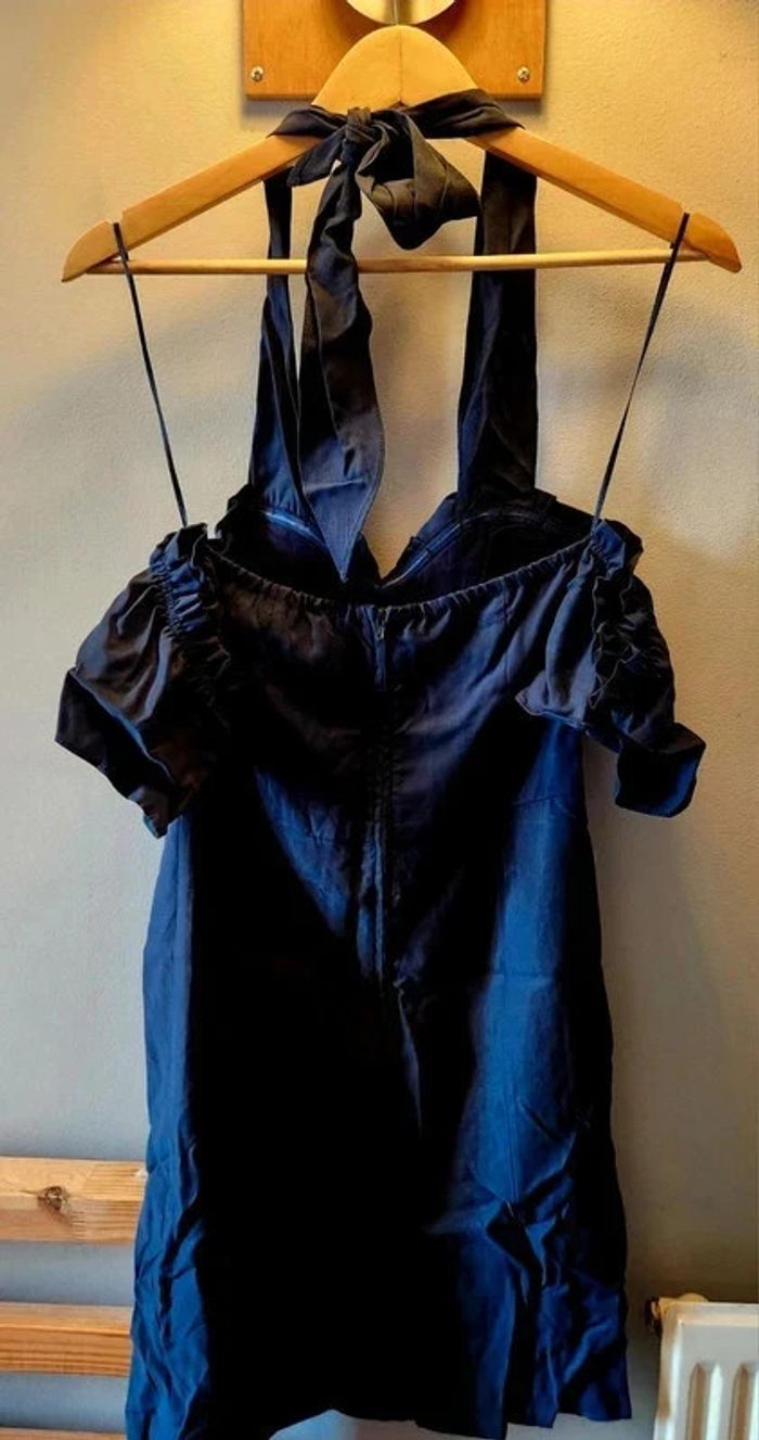 Robe courte bleu nuit Naf Naf - photo numéro 5