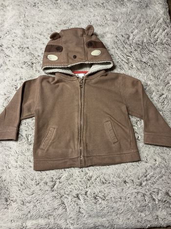Veste à capuche bébé  18 mois.     Kitchoun 