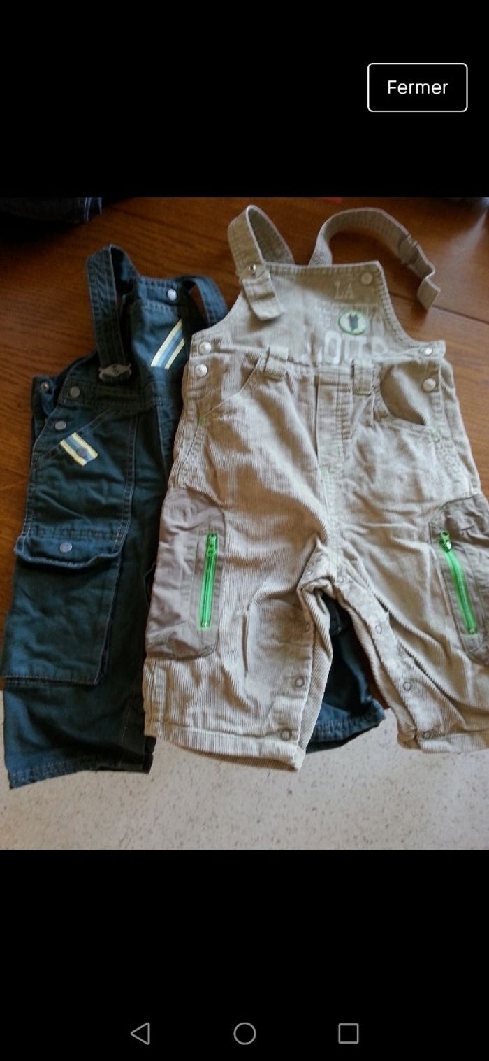 Lot de 2 salopettes 18 mois