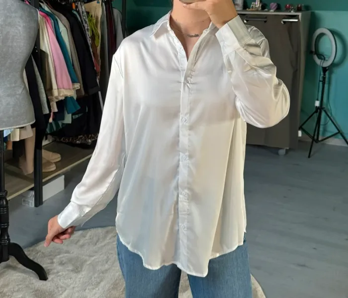 chemise satin shein