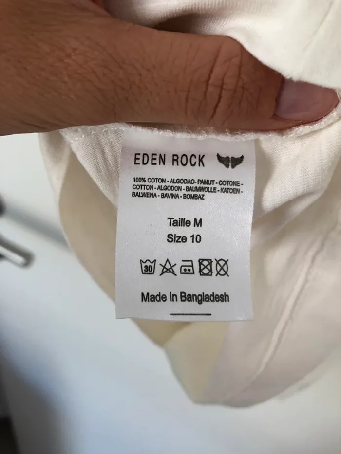 T-shirt crème tête de mort Eden Rock Rebel taille M - photo numéro 8