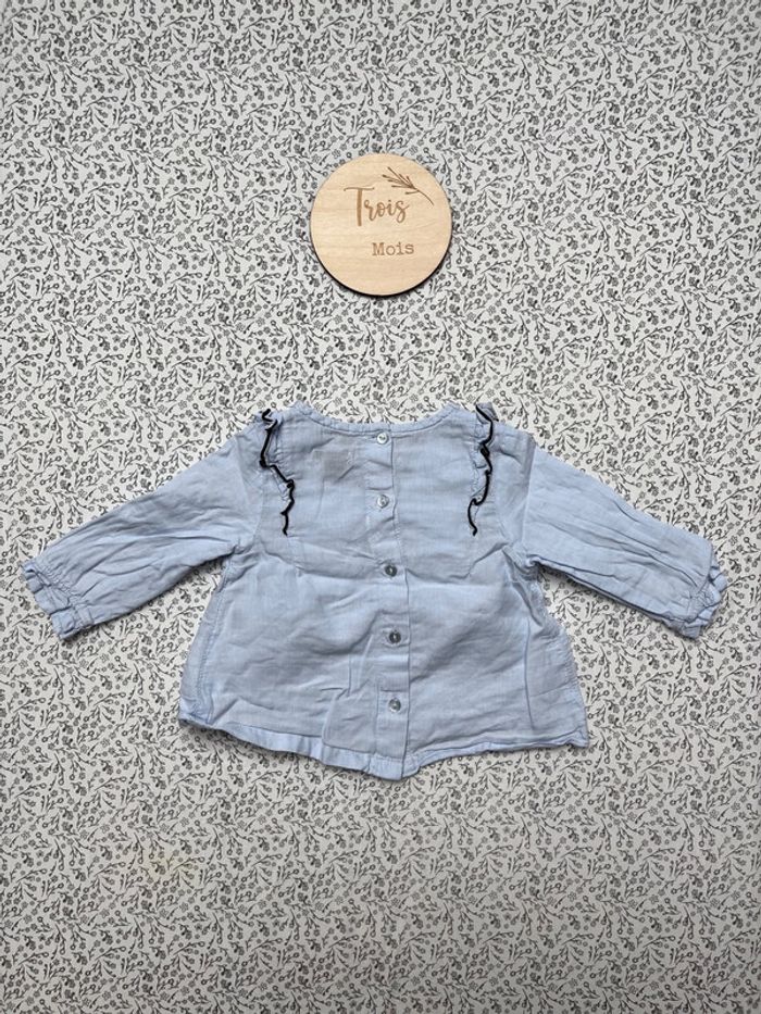 Blouse bleue Kiabi 3 mois - photo numéro 2