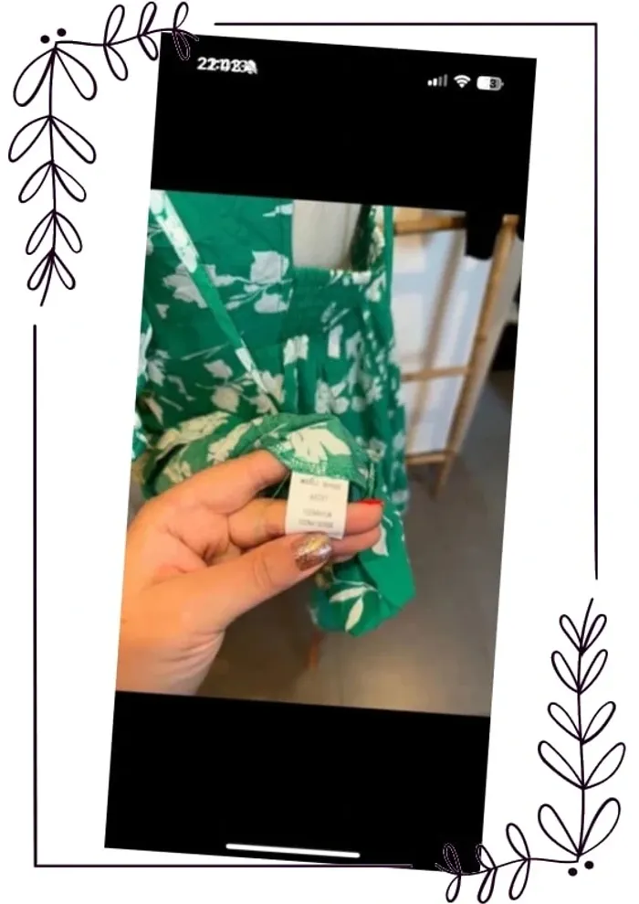 Robe d’été verte fleurie blanche neuve - photo numéro 8