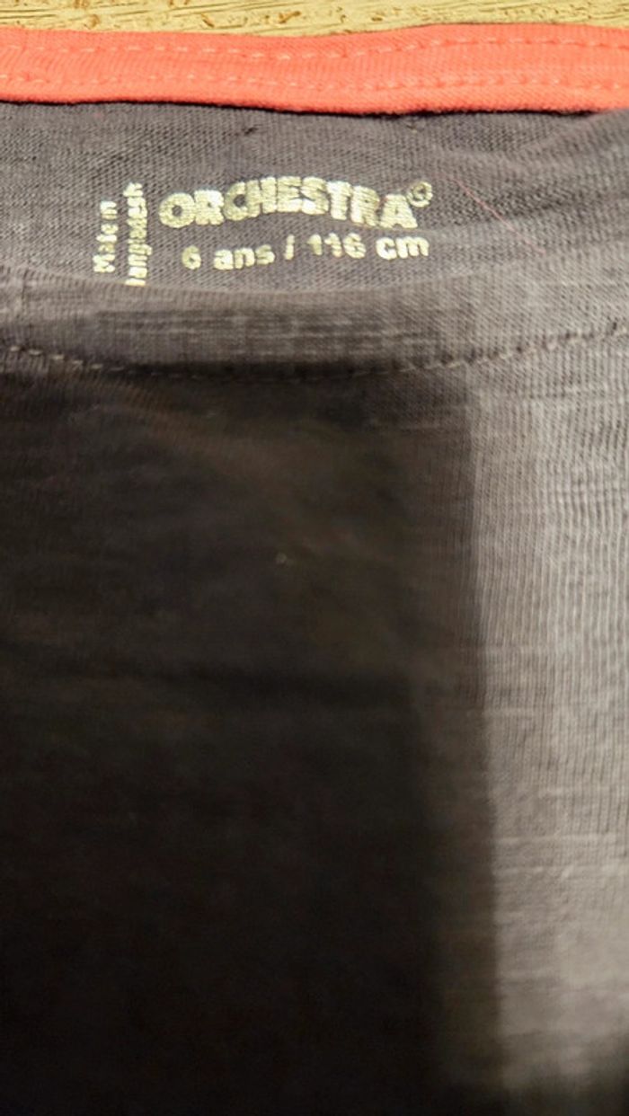 T shirt gris foncé manches longues, Orchestra, 6 ans, nickel - photo numéro 5