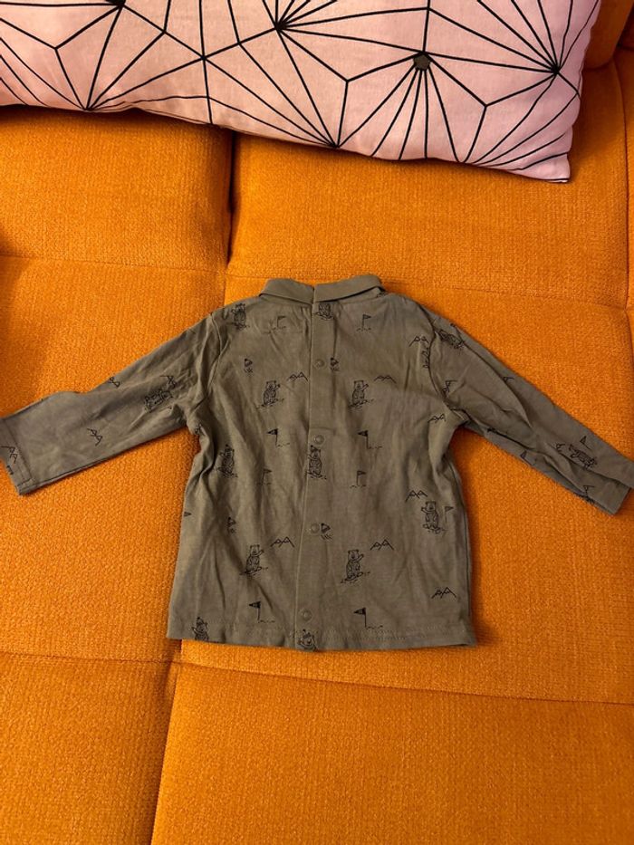 Lot de 2 tee shirts manches longues 9 mois - photo numéro 5