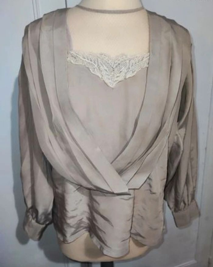 💎 chemise femme en soie vintage Julie Tess Paris made in France haute couture - photo numéro 2