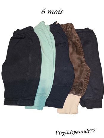 Lot 5 pantalons 6 mois
