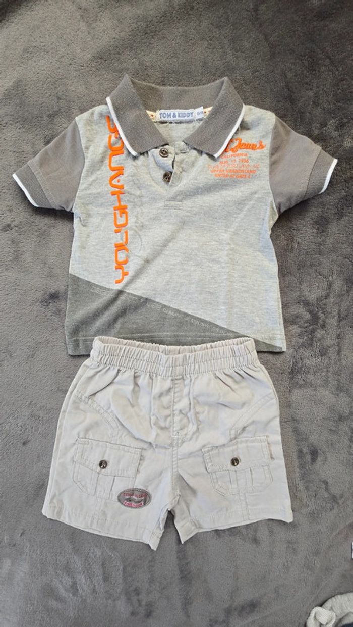Ensemble short et polo 6 mois - photo numéro 2