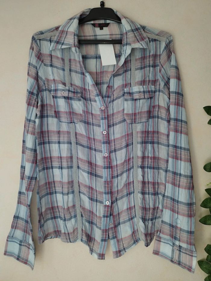 Chemise légère carrelée