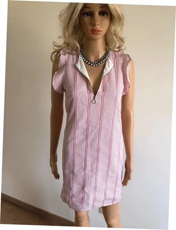 Robe blanche et rose neuve à rayures Molly Bracken taille XS (valeur 45€)