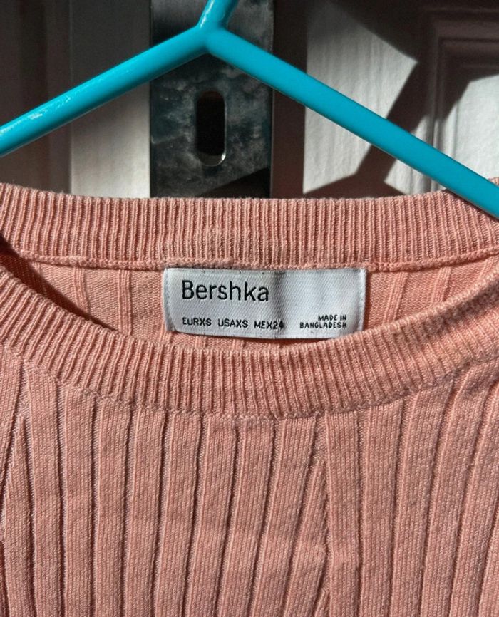 Tee-shirt ml crop top Bershka taille XS - photo numéro 3