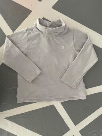 T-shirt à col roulé gris - 3 ans - Obaïbi