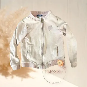 Veste rose pale love zippée légère 6 ans 116 cm