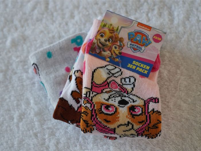 Lot de 3 paires de chaussettes Paw Patrol neuves pour Fille Pointure : 23/26