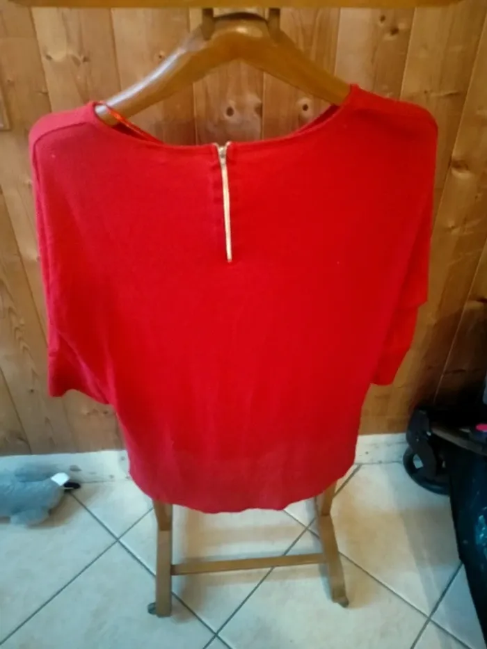 Top rouge femme Kiabi Taille L - photo numéro 3