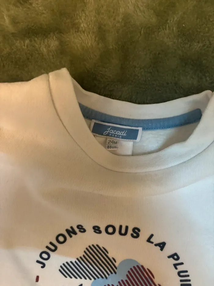 Sweat jacadi blanc nuage - photo numéro 3