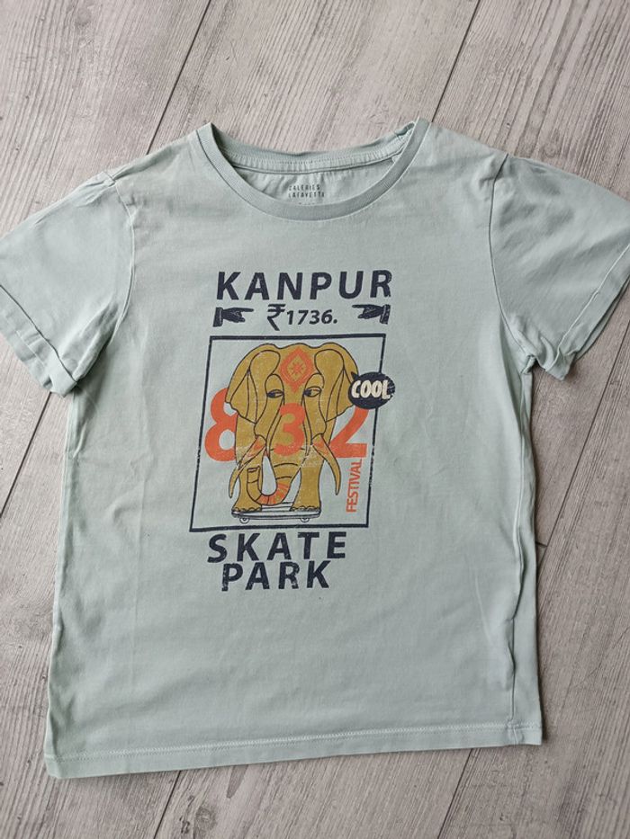 T-shirt éléphant Inde galeries Lafayette