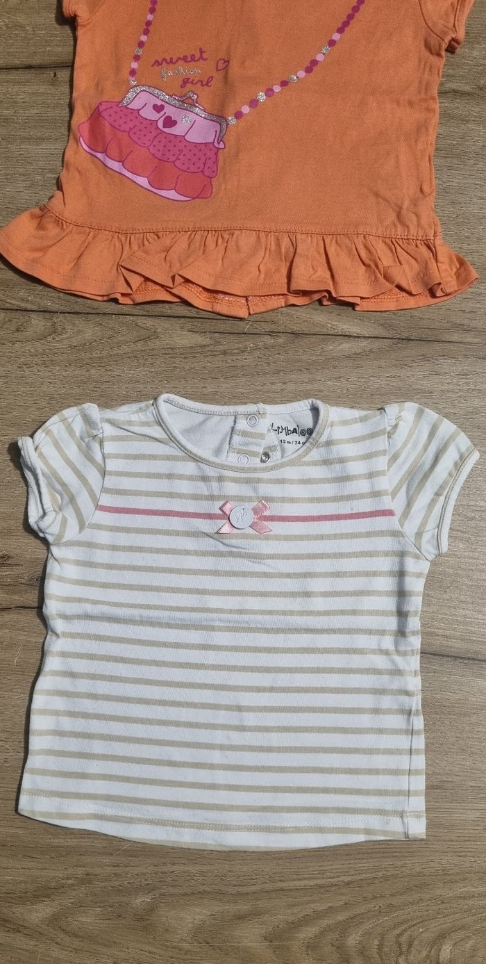 Lot t-shirts MC 12 mois - photo numéro 5