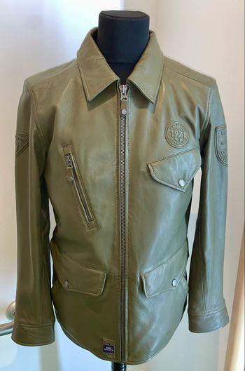 Veste cuir d agneau Mainpol Steve Mc Queen