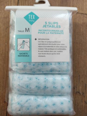 Slips jetables maternité