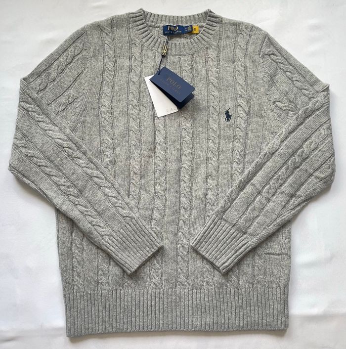 Pull Torsadé Ralph Lauren Grid - Taille S - photo numéro 4