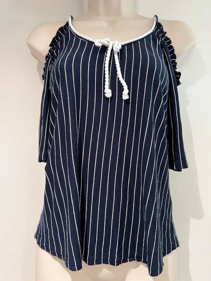 Top Teddy Smith 12 ans Marin bleu marine + donne top roxy - photo numéro 6