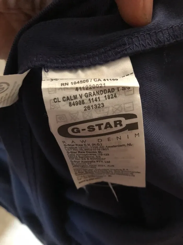 T-shirt G-Star Raw col V taille M - photo numéro 17