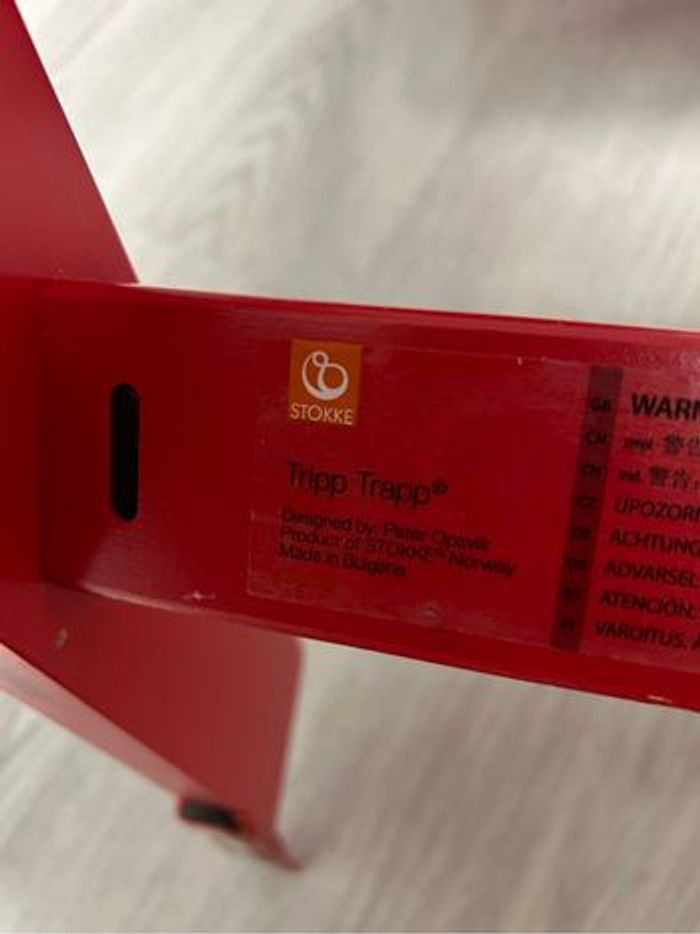 Chaise Tripp Trapp Stokke Rouge + patins - photo numéro 7