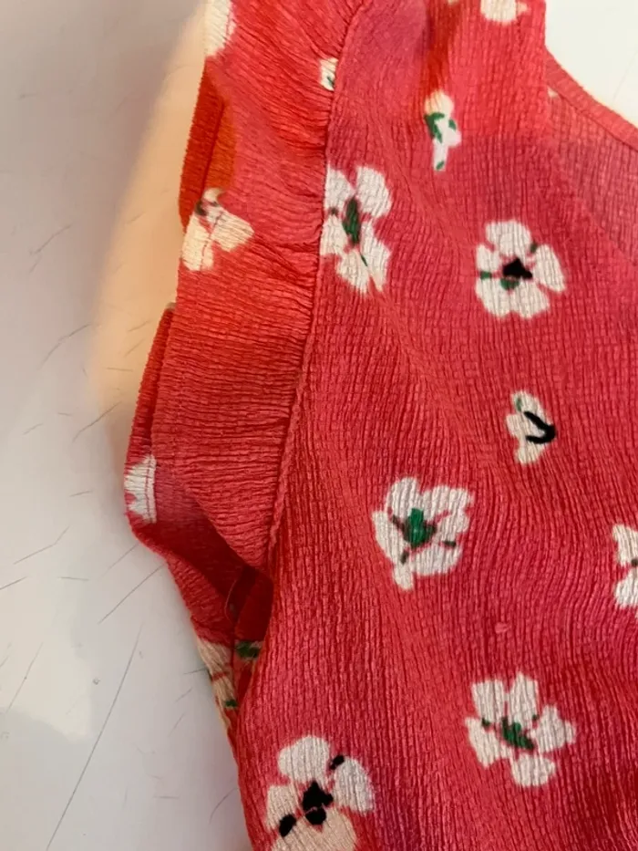 Robe fleurie corail - photo numéro 4