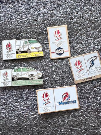 Lot 5 pin’s officiels JO Albertville 92