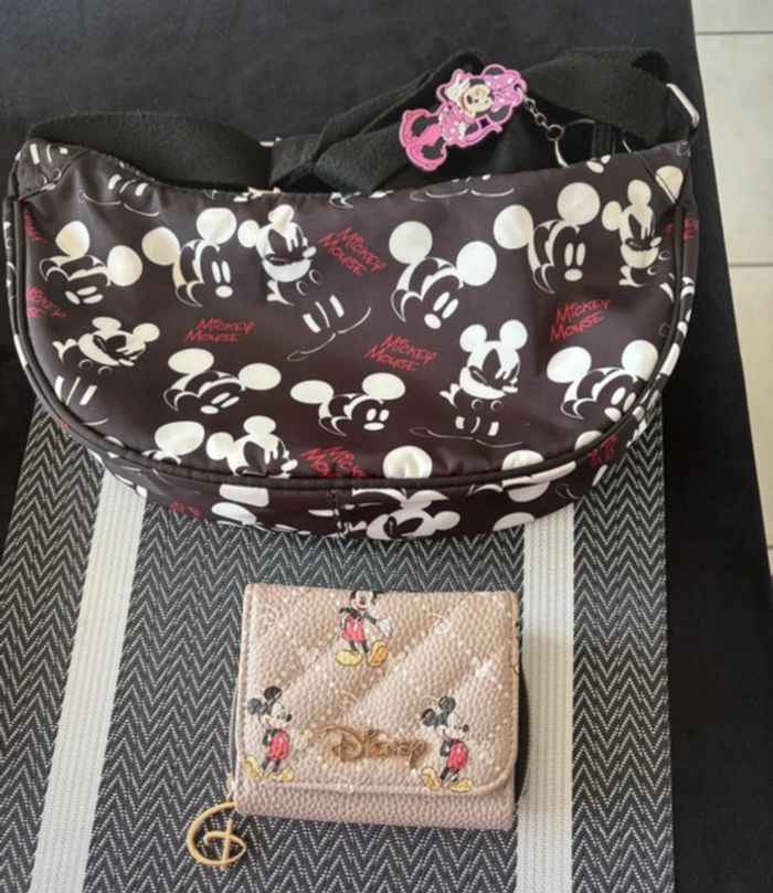 Sac Disney Mickey+portefeuille neuf