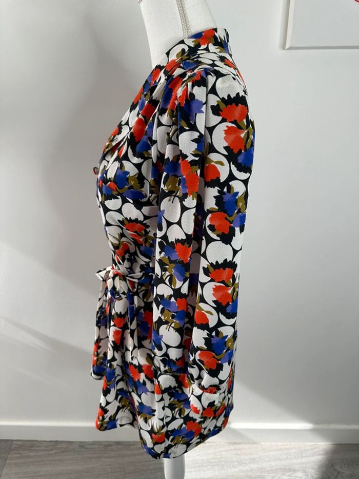 Blazer à fleurs multicolore Vintage T42/44 XL/XXL - photo numéro 5