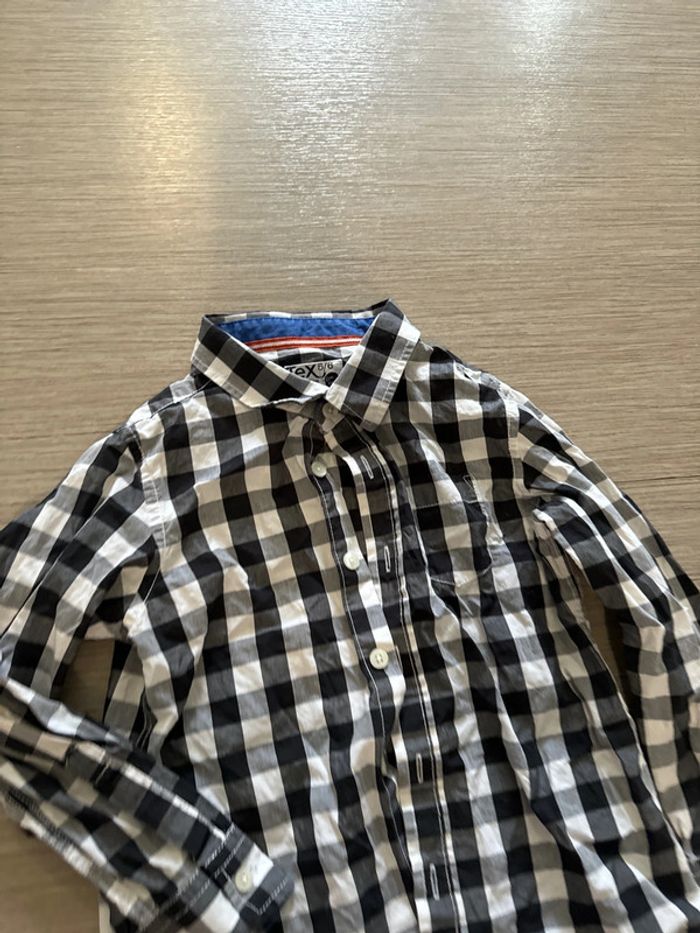Chemise à carreau noir et blanc 5/6 ans - photo numéro 4