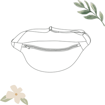 Sac banane personnalisé en velours